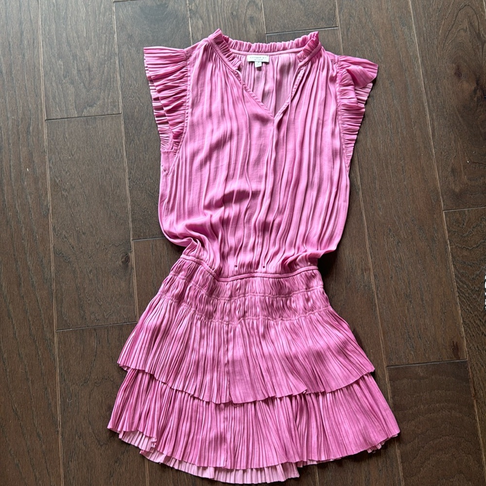 English Factory Pink Pleated Dress